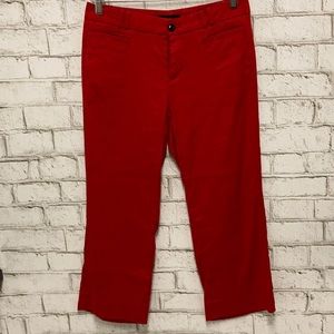 Logan Crop Red Linen BR Pants